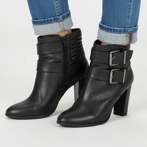 Express Women's Black Buckle Ankle Boots